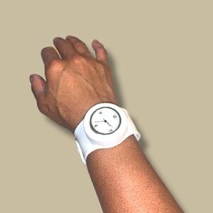 SOLD! Vintage 90s White Band Watch